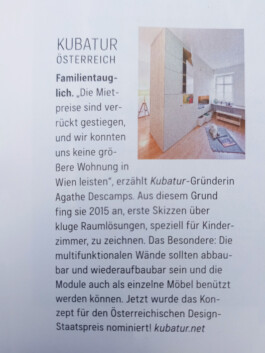 Kubatur ist die Raumlösung für Familien mit Kindern. Design & Konzept by Agathe Descamps.