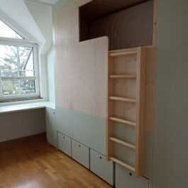 Kubatur ist die Raumlösung für Familien mit Kindern. Design & Konzept by Agathe Descamps.