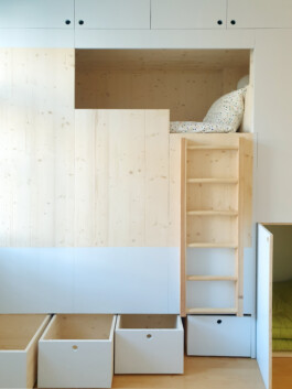 Kubatur ist die Raumlösung für Familien mit Kindern. Design & Konzept by Agathe Descamps.